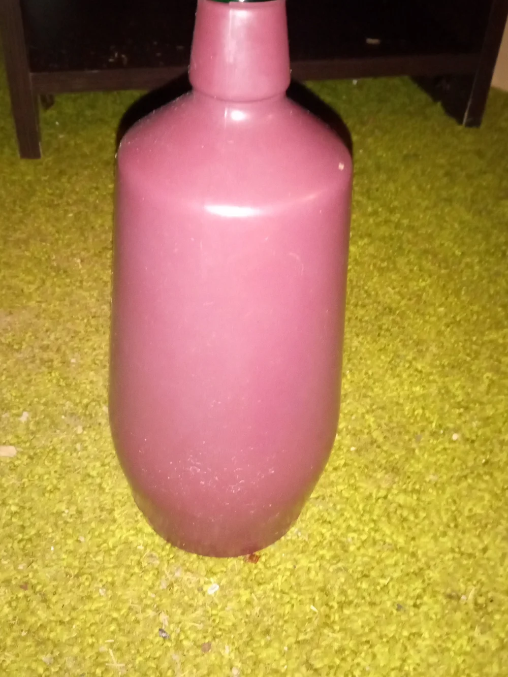 vintage matte mauve-painted glass wine bottle from J.M. da Fonseca (Portugal)